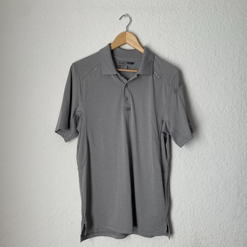 5.11 Helios Short Sleeve Gray Polo Shirt